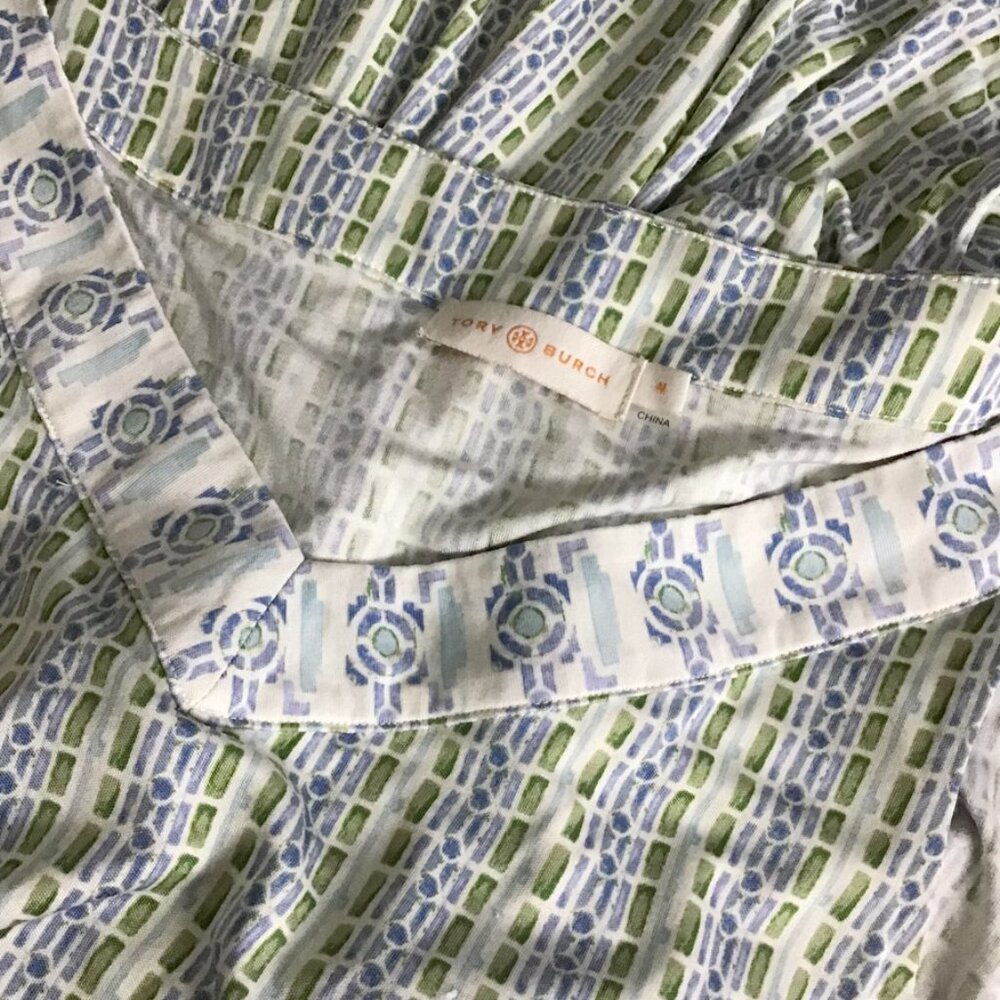 Tory Burch Micky Silk Mixed-Design Maxi Dress - Picture 8 of 12